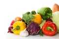 Heap of fresh ripe vegetables on white background Royalty Free Stock Photo