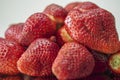 Heap of fresh strawberries close up Royalty Free Stock Photo
