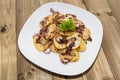 Heap of fried Potatoes on a plate Royalty Free Stock Photo