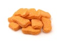 Heap of frozen breaded fish nuggets Royalty Free Stock Photo