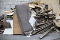 Heap of furniture waste