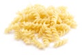 Heap of Fusilli pasta isolated on white Royalty Free Stock Photo