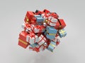 Heap of gift boxes