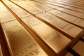 Heap of gold bar close up for finance and money market