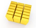 Heap of gold bars Royalty Free Stock Photo