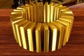 Heap of a goldbars Royalty Free Stock Photo