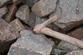 Heap of granite stones.