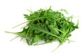 Heap of Green fresh rucola or arugula leaf isolated on white background Royalty Free Stock Photo