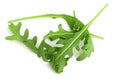 Heap of Green fresh rucola or arugula leaf isolated on white background Royalty Free Stock Photo