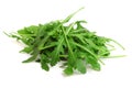Heap of Green fresh rucola or arugula leaf isolated on white background Royalty Free Stock Photo
