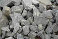 Heap of grey big stones