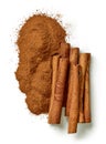 Heap of ground cinnamon Royalty Free Stock Photo