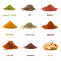 Heap ground spice isolated on white background