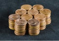 Heap of hundred one-Euro-cent coins Royalty Free Stock Photo