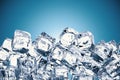 Heap of ice cubes with blank space Royalty Free Stock Photo