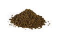 Heap of instant coffee granules isolated on a white background Royalty Free Stock Photo