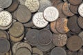 Heap of Japanese coins at 1 yen. News about the economy, finances and interest rate of the central bank of Japan. External and Royalty Free Stock Photo