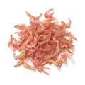 Heap of Japanese Sakura-ebi, dried small pink shrimps