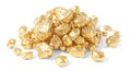 a heap of 14K gold grains. generative AI illustration. transparent PNG