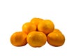 Heap of mandarins isolated on white background Royalty Free Stock Photo