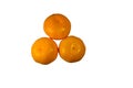 Heap of mandarins isolated on white background Royalty Free Stock Photo