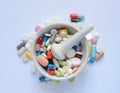 Heap of medicine pills and capsules Royalty Free Stock Photo