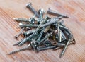 Heap of metal screws Royalty Free Stock Photo