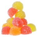 Heap sugar multicolored candy isolated