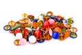 Heap of multicolored pins Royalty Free Stock Photo