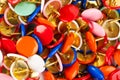 Heap of multicolored pins Royalty Free Stock Photo