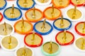 Heap of multicolored pins Royalty Free Stock Photo