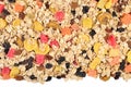 Heap of musli on a white Royalty Free Stock Photo