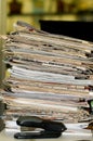 Heap of newspapers and magazines Royalty Free Stock Photo