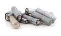 Heap of old batteries Royalty Free Stock Photo