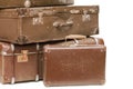 Heap of old suitcases