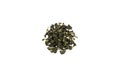 Heap of Oolong green tea on white background. Isolated Royalty Free Stock Photo