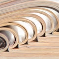 Heap of open magazines Royalty Free Stock Photo