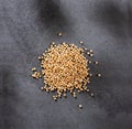 Heap of organic mustard seeds - Sinapis alba