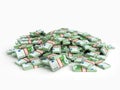 Heap of packs of euro. Royalty Free Stock Photo