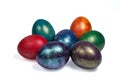 Heap of painted easter eggs