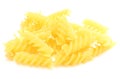 Heap of pasta on white background