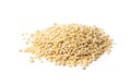 Heap of Pearl Barley Isolated on White Background Close Up Royalty Free Stock Photo