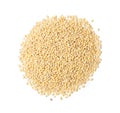 Heap of Pearl Barley Isolated on White Background Close Up Royalty Free Stock Photo