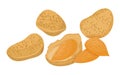 Heap of Peeled Almonds, Brown Nuts Inside Nutshell