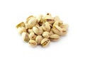 Heap of pistachios nuts. om the white background Royalty Free Stock Photo