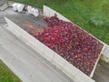 Heap of plastic waste lanterns sorted for recycling