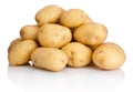 Heap Of Potatoes Isolated On White Background