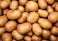 Heap of potatoes, top view, potato texture Royalty Free Stock Photo