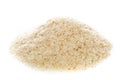 Heap of psyllium husk also called isabgol over white background Royalty Free Stock Photo