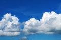 heap pure clear blue sky white cloud in the autumn and sunlight Royalty Free Stock Photo